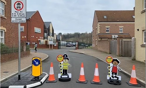 RediPave Traffic Island for Swindon Borough Council School Street Scheme